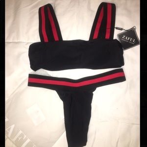 Striped Straps Bikini